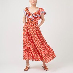 J.Crew Flutter V-neck dress in classic block print